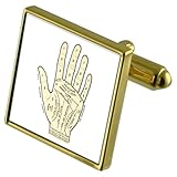 Wählen Sie Geschenk Tasche Select Gifts Handlesen Glück Hand Gold-Manschettenknöpfe im Beutel
