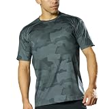 [EVANE] エバン 4WAY ストレッチ セットイン ドライ カモフラグラフィック Tシャツ メンズ 半袖 山澤 礼明 やまさわ ひろあき 山沢 えばん トレーニングウェア ランニング 筋トレ ワークアウト スポーツ ジム グレー M