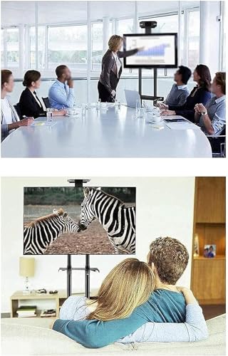 Soporte móvil para TV con ruedas y estantes ajustables miniatura 6