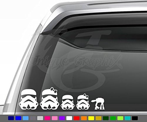 Unique Graphix - Storm Trooper Family Decal Car Window Vinyl Decals