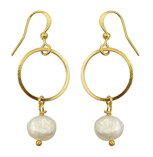 Preisvergleich Produktbild Smilla Brav Perlenohrringe Damen-Ohrringe mit goldenen Ringen und Perlen TR03