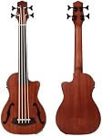 Batking Ubass Fretless,Bass Ukulele Electric 30 inch baritone ukelele bass,Electric Acoustic Bass Uku Wtih Gig Bag
