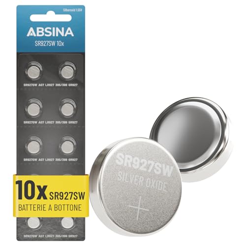 10 Batterie A Bottone AG7 1,55V – Ricambio Per Orologi, Calcolatrici E Piccoli Dispositivi – LR57, LR927, 395, SR927W, V399 - 3