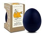 PiepEi Classic Dunkelblau - Singende Eieruhr zum Mitkochen - Eierkocher für 3 Härtegrade - Piep Ei mit 3 Melodien - Lustiges Kochei - Musik Eggtimer - Brainstream