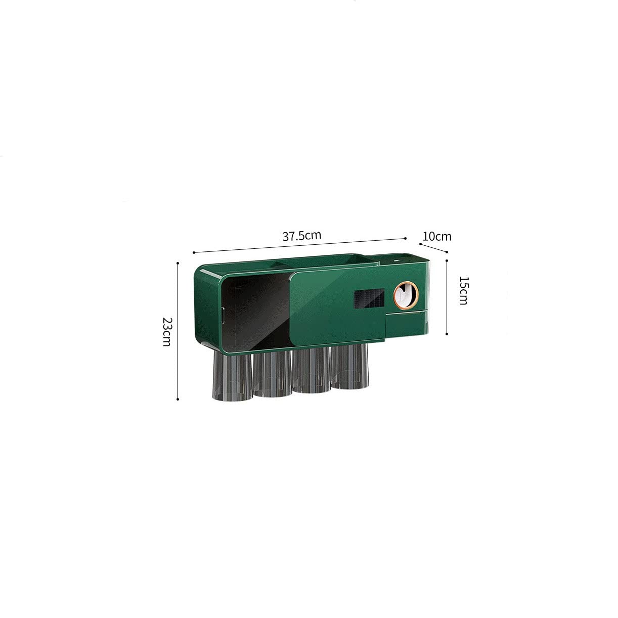 Porta Cepillo de Dientes Soporte de cepillo de dientes inteligente soporte de pared soporte for el cepillo de dientes estante de almacenamiento de baño con taza de enjuague bucal, kit de protección de