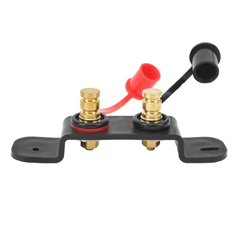 Remote Battery Jumper Terminals Charging Posts with 4 Gauge Cable for UTV ATV Car Truck RV Tractor Boat