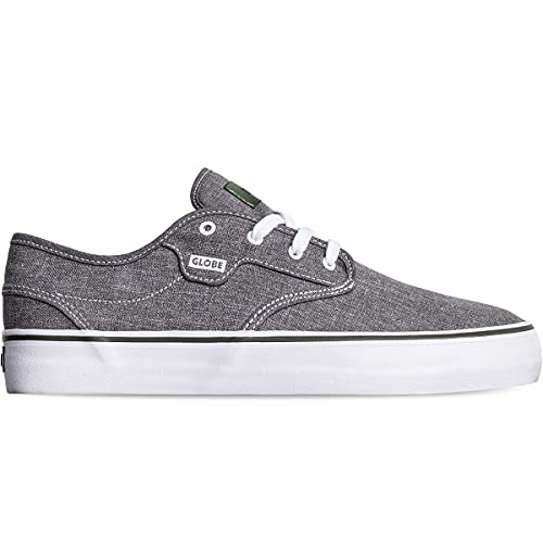 Image of Globe Men's Traditional Vulcanized Skate Shoe, Grey Chambray Rpet, 5