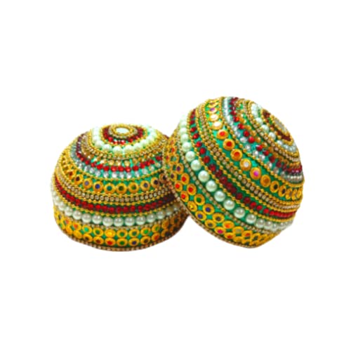 Decorative Kudakalu for Marriage - Dry Coconut Decoration for Wedding- Pelli Kudakalu Set (Model - 1)-image-4