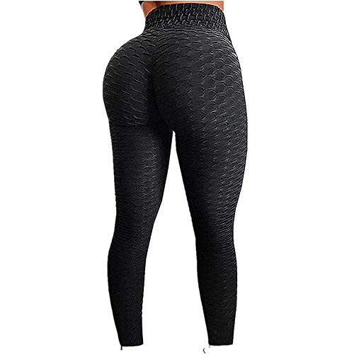 TIK Tok Leggings with Pockets for Women, Butt Lifting, Yoga, Exercising, Casual Wear, Curvature Enhancement : (Black, Small)
