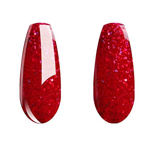 Vishine 8ml Gelpolish Lacquer Shiny Color Soak Off UV LED Gel Nail Polish Manicure Glitter Red #1550 - Image 5