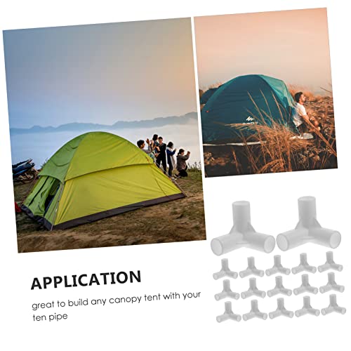 Yardwe 80 Peças Junta De Barraca Conector De Barraca De 3 Vias Acessórios Para Tubos Para Peças De R