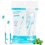 The Evolution of Oral Care | 4-in-1 Tool (Paste + Brush + Floss + Pick) | Individually Wrapped | Disposable | Prepasted Travel Toothbrushes | Small Adult Toothbrush - (24-Pack)