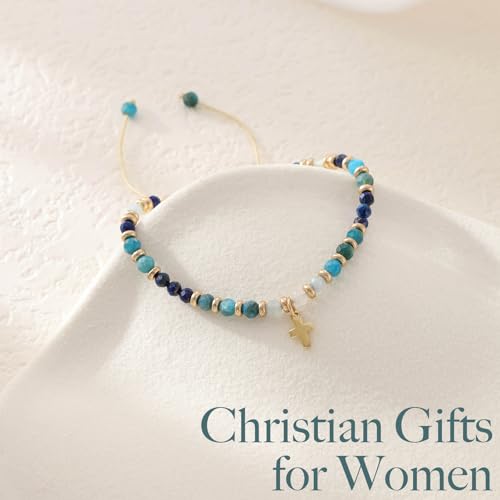 Christian Gifts for Women, Cross Bracelet, Christian Gifts, Inspirational Gifts for Women, Religious Gifts for Woman(Blue)3