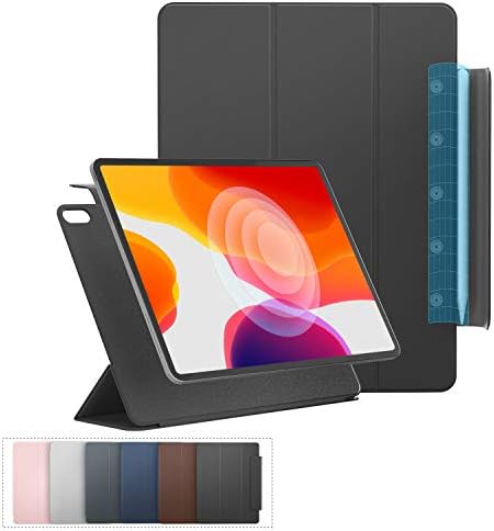 Smart Duo Magnetic Smart Ipad Case for Ipad Pro11-Inch,Support 2nd Pencil Pair&Charge,Magnetic Flap Keep The Pencil Secure,Strong Magnetic Attachment,Auto Sleep/Wake for Ipad Pro 11,2018 (Cloud Pink)