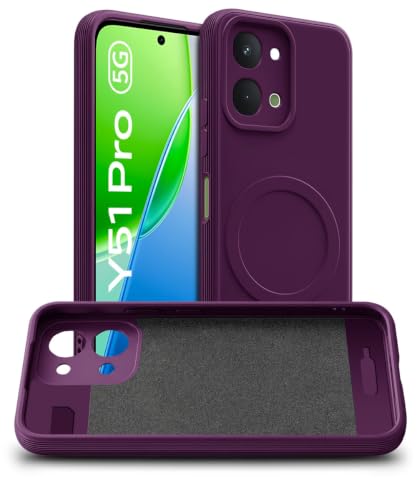 Image of WOW IMAGINE Back Case Cover for iQOO Z11x | Vivo T5x 5G | Soft Matte Silicone Case| Slim Fit & Shockproof | Camera Protection Bumper Cover (Purple)