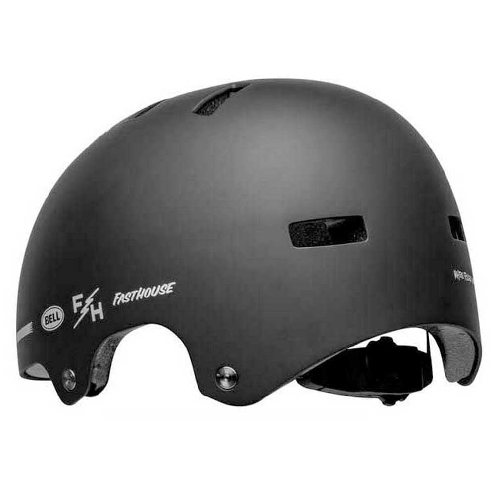 Bell Local BMX/Skate Helmet 2023: Fasthouse Matte Black/White S 51-55cm