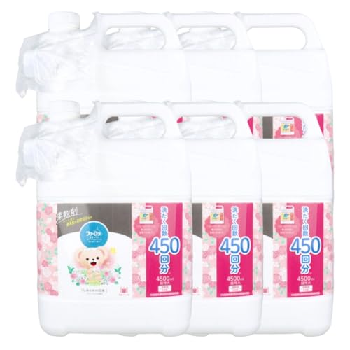 まとめ買い 業務用 ファーファ ストーリー 柔軟剤 しあわせの花束 詰め替え用 大容量 4500ml×6点 洗剤 無添加 フラワームスクの香り