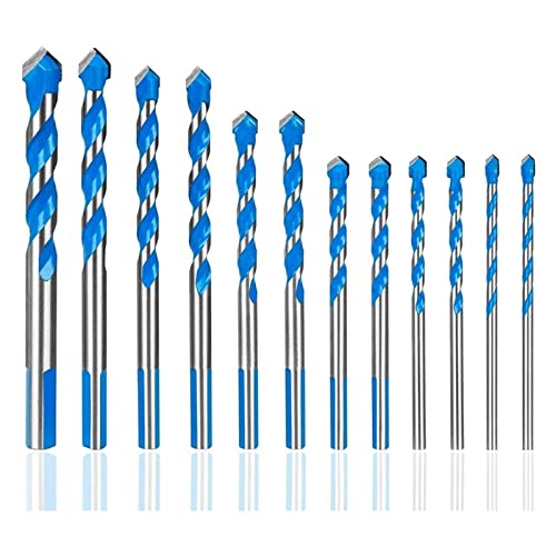 Juego de 12 brocas de carburo para renovar tus baños instalando azulejos con precisión de 3 a 12 mm