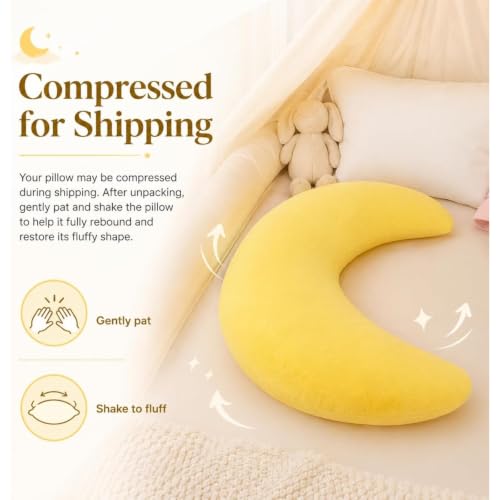 SIURLTTWO Moon Shaped Body Pillow, Oversized Cooling C-Shaped Body Pillow for Side Sleepers, Ultra Soft Supportive Hugging Pillows for Sleeping, Reading, Lounging and Relaxing (Light Yellow) - Image 7