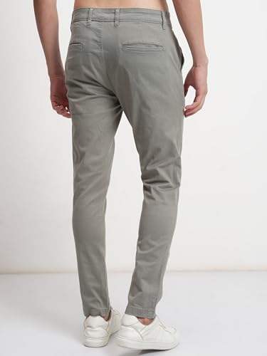 Image of Highlander Men's Slim Fit Formal Trousers | Ankle Length |Smart Trousers for Men | Chino Trousers for Men|Elegant Design | Comfortable Fabric for Daily Work & Formal Occasions