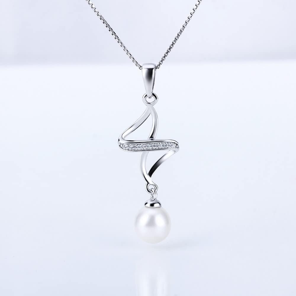 Sterling Silver CZ Twisted Infinity Bail Pin Pendant Fitting for Pearl Jewelry, Design Pendant Mount for Women DIY Jewelry Making