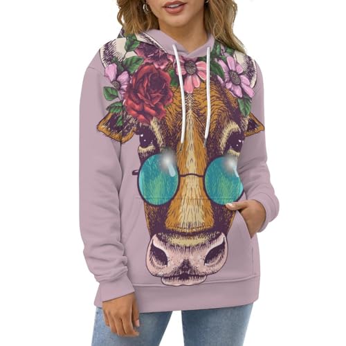 Sweat à capuche fleur de vache UMENG pull unisexe manche longue - 5