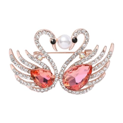 Vintage Rhinestones Swan Brooches Unique Pins Stylish Women Brooch Pin