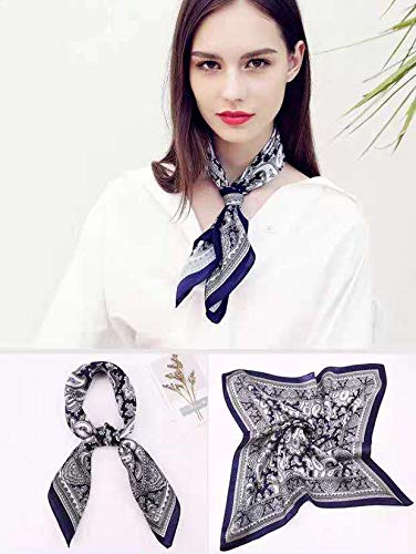 Image of ANDANTINO 100% Mulberry Silk Scarf -21 inch Square Neckerchief with Gift Packed