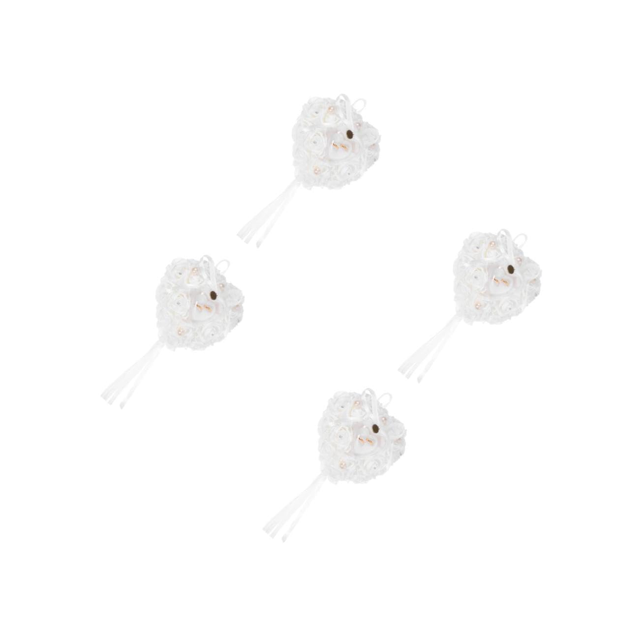 Almohada de anillo de bodas PRETYZOOM pack de 4 cojines porta alianzas de plastico para ceremonia