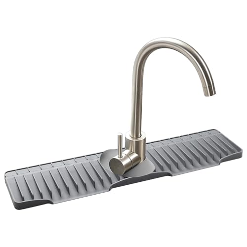 Alfombrilla antisalpicaduras para fregadero – Alfombrilla de drenaje de silicona de 70 cm, protector alto contra salpicaduras, almohadilla de secado de encimera larga para fregadero de cocina, hogar