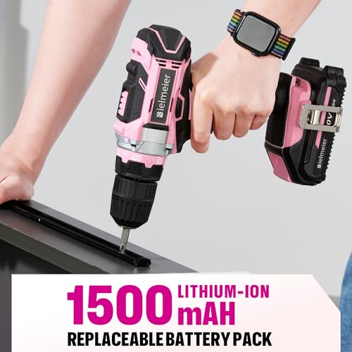 image for Bielmeier 20V MAX Cordless Electric Drill Set with LED Light - Electri