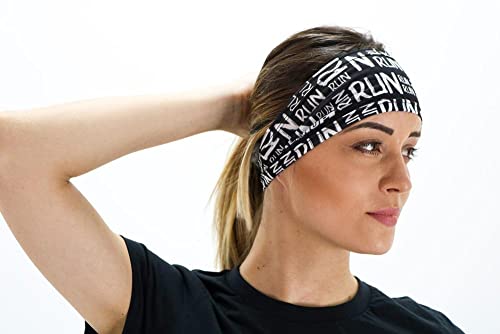 Kit com 3 Testeira Headband Faixa de Cabeça Hupi Run Asas, Cor: Preto/rosa