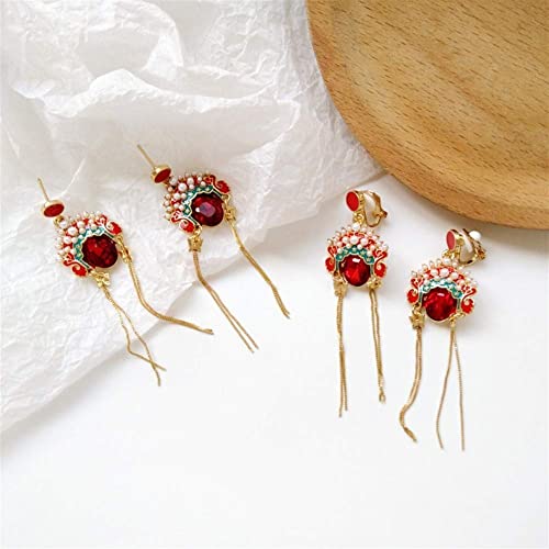 Boucles d'oreilles en argent s925 et opéra de pékin chic - 4