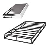 Aardhen 9 Inch High Profile Twin-XL Box Spring Strong Metal Frame Mattress Foundation, Quiet Noise-F