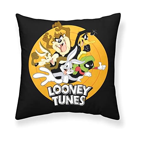 BELUM | Cushion Cover 100% Cotton Looney Tunes S 45 x 45 cm, Soft Cushion Cover, Various Sizes, Multicoloured Cushion Cover Cover
