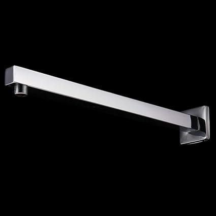 JABRA Square Overhead Shower Arm Rod 24 Inch Stainless Steel With Wall Flange For bathroom - Mirror Chrome Finish
