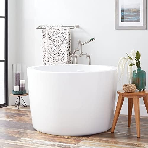 Signature Hardware 481101 Siglo 41" Acrylic Soaking Tub with Foam Insulation - White/White