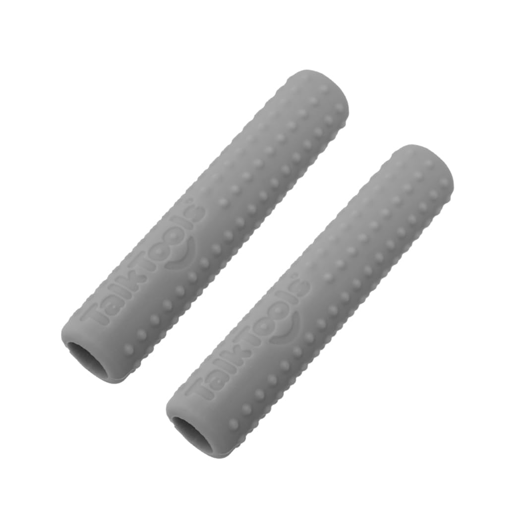 TalkToolsChewzies Chewable Medical Grade Platinum Silicone 3 Colors, 3 Textures (Bumpy, Gray)