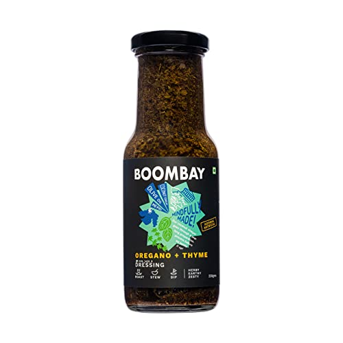 Image of BOOMBAY Oregano + Thyme Salad Dressing 220g | Nothing Artificial | No Bad Oils | Zero Sugar | Plant Based | No Onion or Garlic | Use to top Pasta, Marinade for Roast, Dip with Snacks, Flavour for Stew