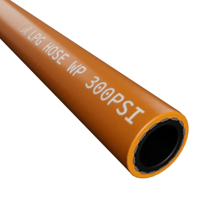 AP Automotive8mm Rubber LPG Gas Propane Hose ISO3821 Orange 2 Metre