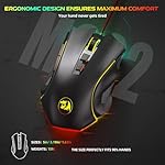 Redragon M602 Gaming Mouse, Ergonomic RGB Gaming Mouse Wired with 7200 Adjustable DPI, 9 Programmable Buttons, Professional Software for Gamer Office [Black] - Image 5