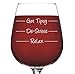 Relax, Get Tipsy Funny Wine Glass - Unique Gifts for Women, Mom - Gag Gifts for Wife, Friend, Her - Cool Birthday Present Idea from Husband, Son, Daughter - Fun Novelty Gift
