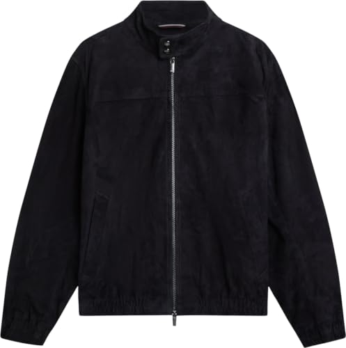 Tommy Hilfiger Męska kurtka motocyklowa DC ESSENTIAL LEATHER JACKETMW0MW42691, NIEBIESKI, M