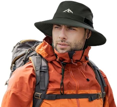TOP-EX Men's Waterproof Bucket Sun Hat, UPF 50+ Wide Brim, S/M-XXL