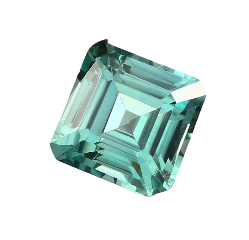 Saphir naturel de Ceylan 12x8mm de forme Asscher taillé en vrac pour la création de bijoux uniques