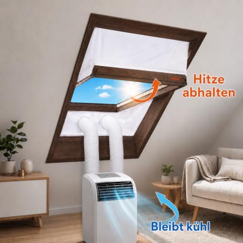 Sellado de ventana para aire acondicionado portátil para mantener el ático fresco en verano 2