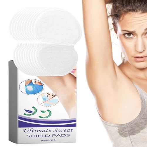 Protege el brazo para mujer contra la sudoración | 10 piezas de parches antitranspirantes invisibles | Discos axilas femeninas activas transpiración, elimina los olores para pieles sensibles y yo