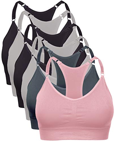 Barbra Lingerie Wireless Racerback Yoga Sports Bra Seamless Bralette Medium - Plus Size (1X)