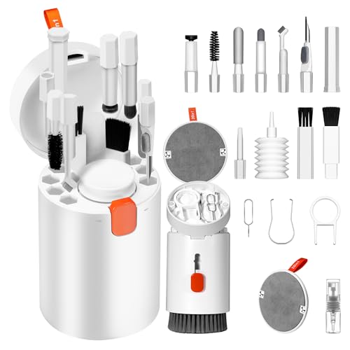 Limpiador Teclado 20 in 1 Kit Limpieza PC Multifuncional Portátil de Limpieza Accesorio Limpieza para AirPods, Kit Limpieza para Ordenador, Auriculares, Teléfonos, Cámaras, Pantalla