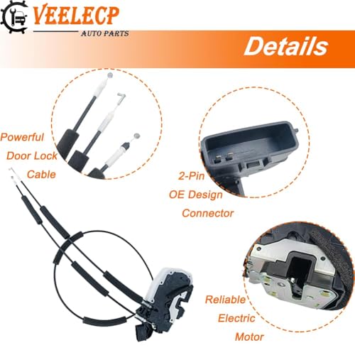 Image of Door Lock Actuator Compatible with 2011-2013 QX56, 2014-2015 QX80 Front Right Passenger Side